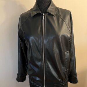Rachel Zoe Faux Leather Bomber Jacket